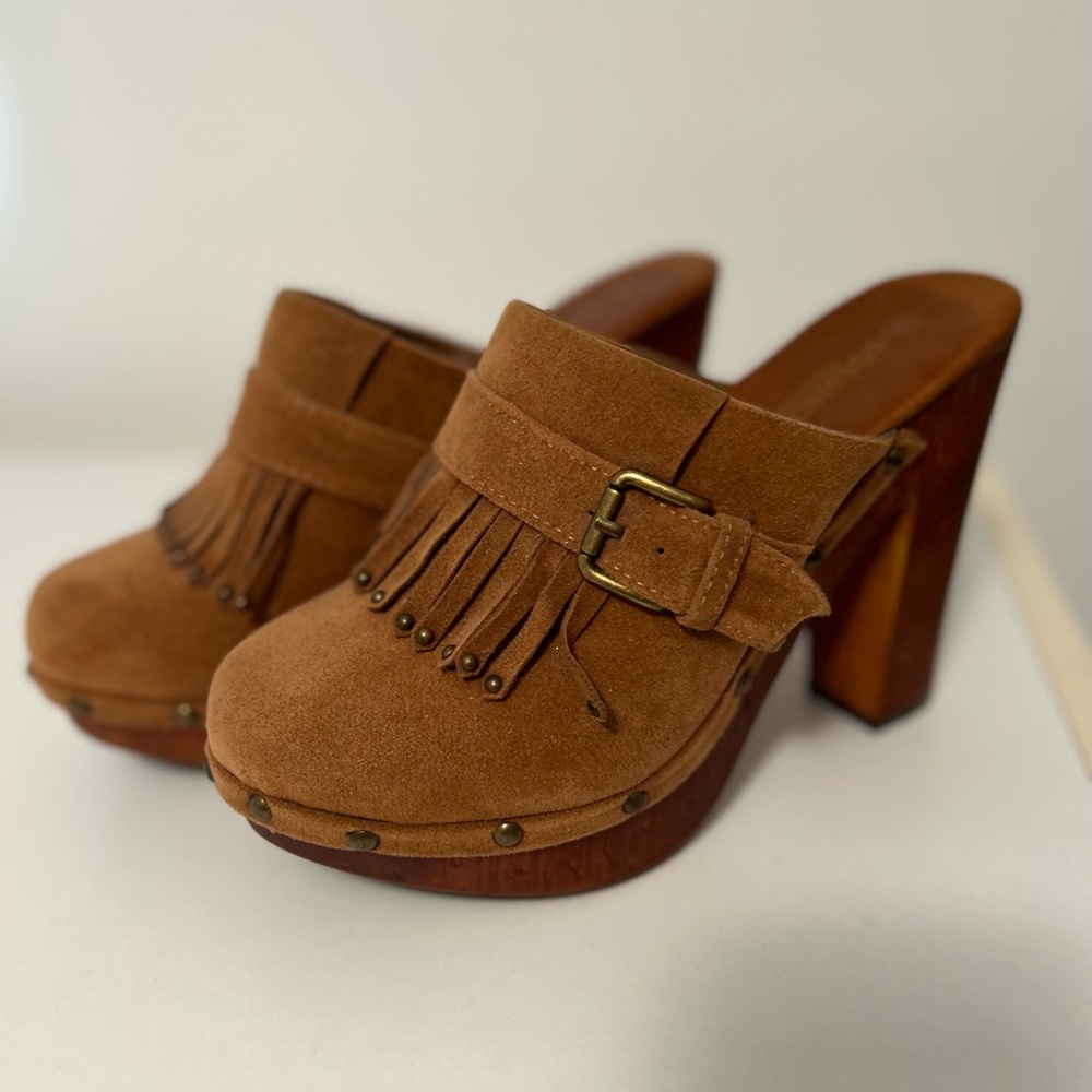 Suede Clogs 38 like new